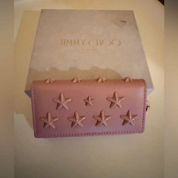 Jimmy Choo Accessories - Jimmy Choo Blush Star-Studded Card/Keychain holder